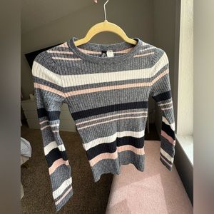 H&M stripped crew neck sweater